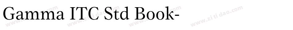 Gamma ITC Std Book字体转换